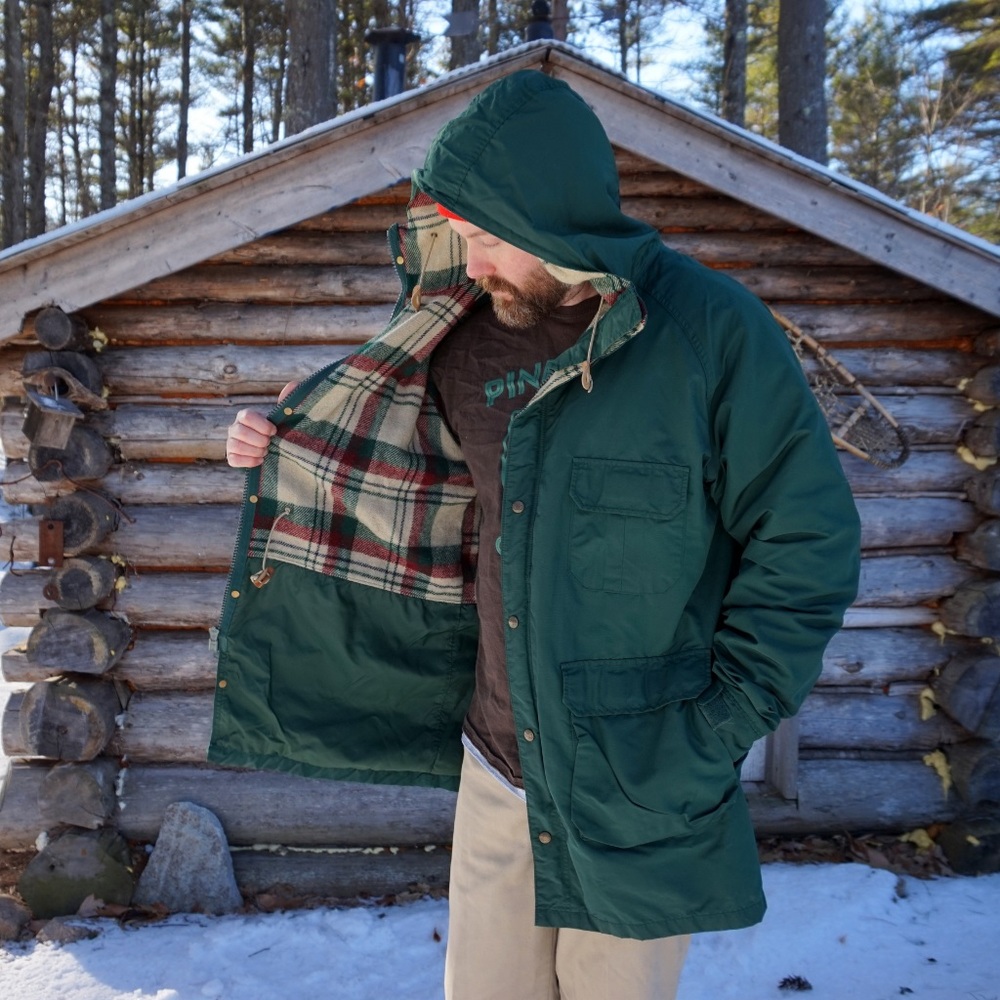 Woolrich vintage plaid wool lined hooded parka - Picture 1 of 8